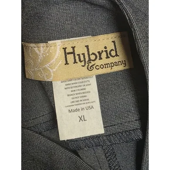 Hybrid & Company Womens Pull On Dress Pants XL Heather Navy Blue Stretch USA NWT - Picture 6 of 6